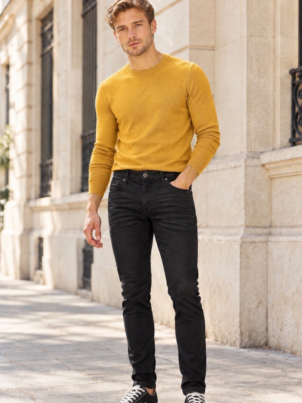 Slim Fit Black Jeans for Men by UnifiedDenim Stretch Comfort🤠34x32